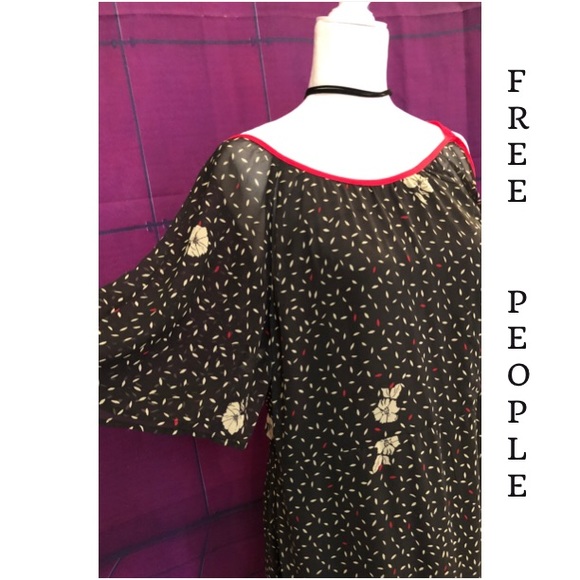 FREE PEOPLE LAYERED open side MIDI DRESS XS (S-M) - Picture 3 of 8